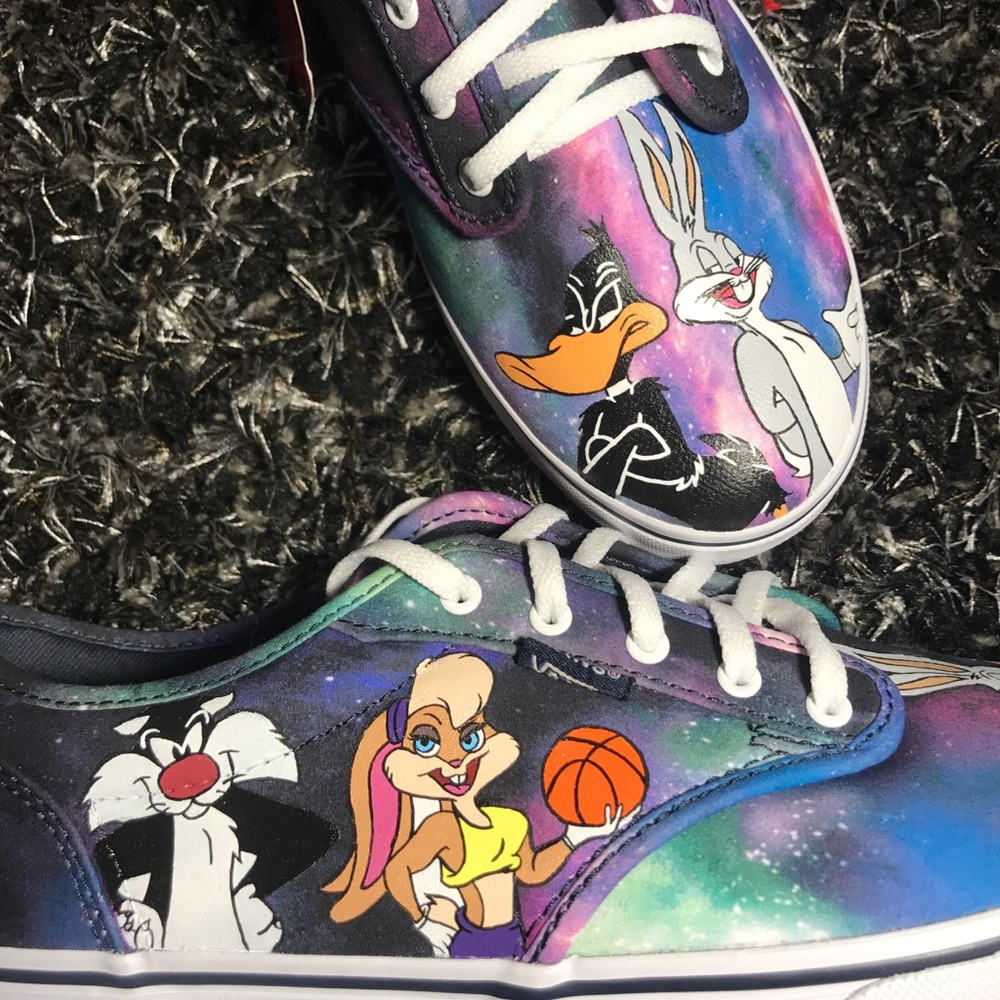 Custom Galaxy Space Jam Vans Shoes